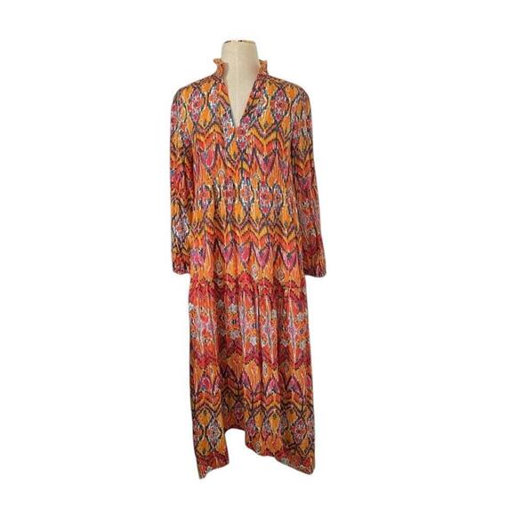 Anthropologie Maeve Tamarind Tiered Maxi Dress Multicolor Size Large - Picture 5 of 8